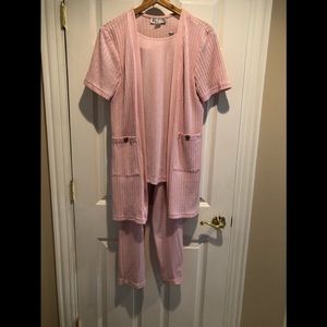 Fancy Pink Pant Suit Vintage Size 10